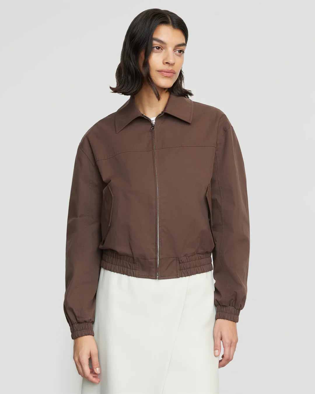 MOCHA WINDBREAKER JACKET