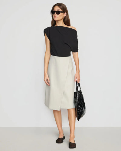 IVORY ASYMMETRICAL SKIRT