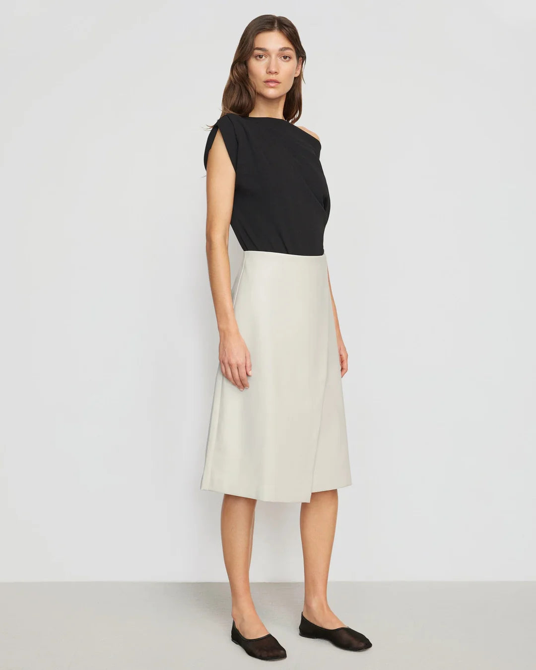 IVORY ASYMMETRICAL SKIRT