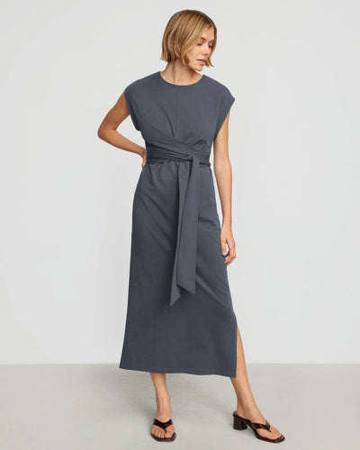 WRAP MIDI DRESS