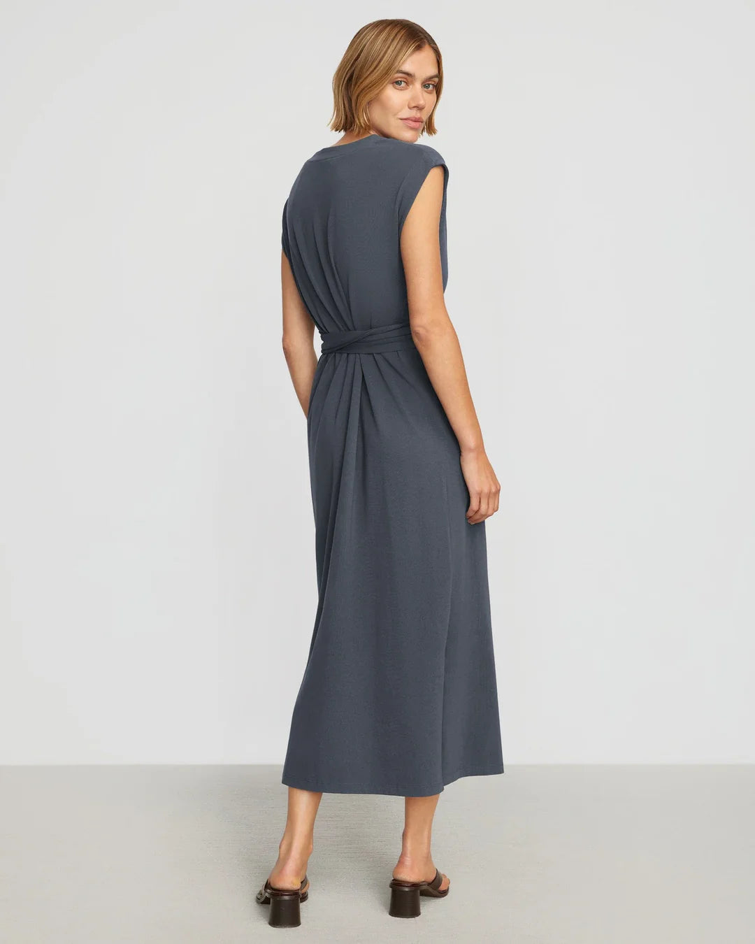 WRAP MIDI DRESS